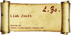 Lieb Zsolt névjegykártya