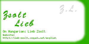 zsolt lieb business card